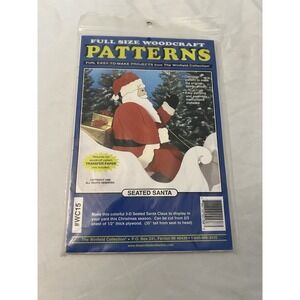 VTG Winfield Collection Seated Santa Full Size‎ Woodcraft Patterns 1996 35" NEW